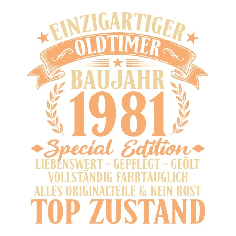 1981 Baujahr Oldtimer 45. Geburtstag Geschenkidee