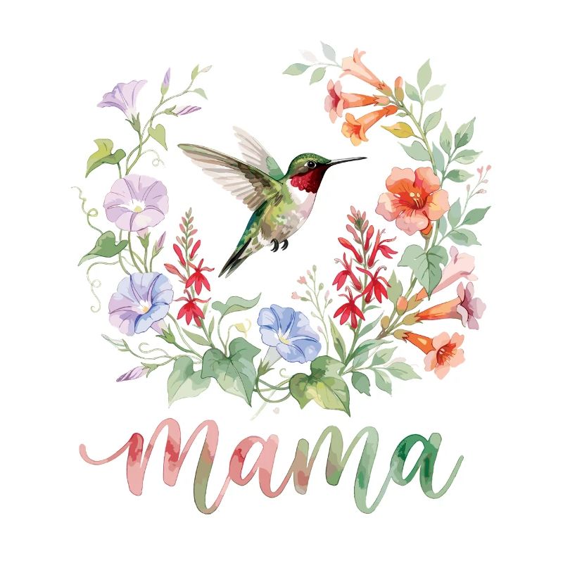 Ruby Throated Hummingbird Mama Mom