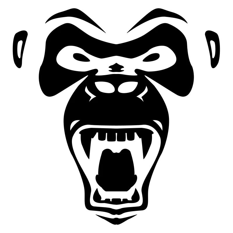 Wild monkey shows teeth