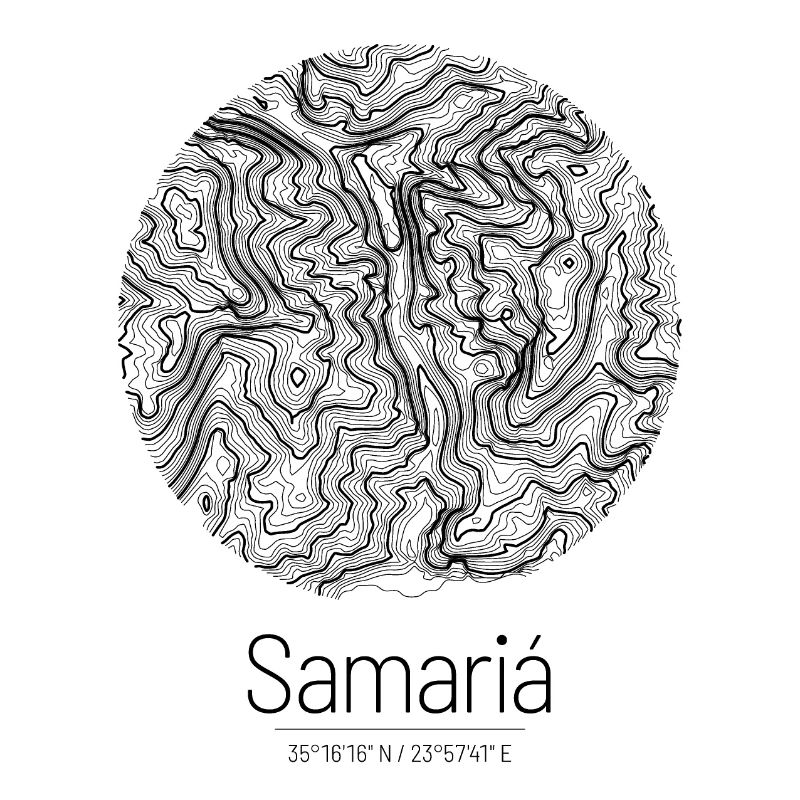 Samaria Gorge | Map topography design