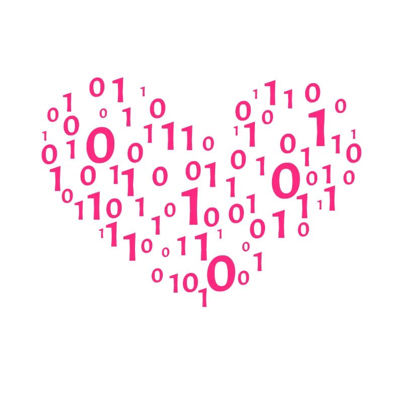 Cadeau de codage de coeur informatique