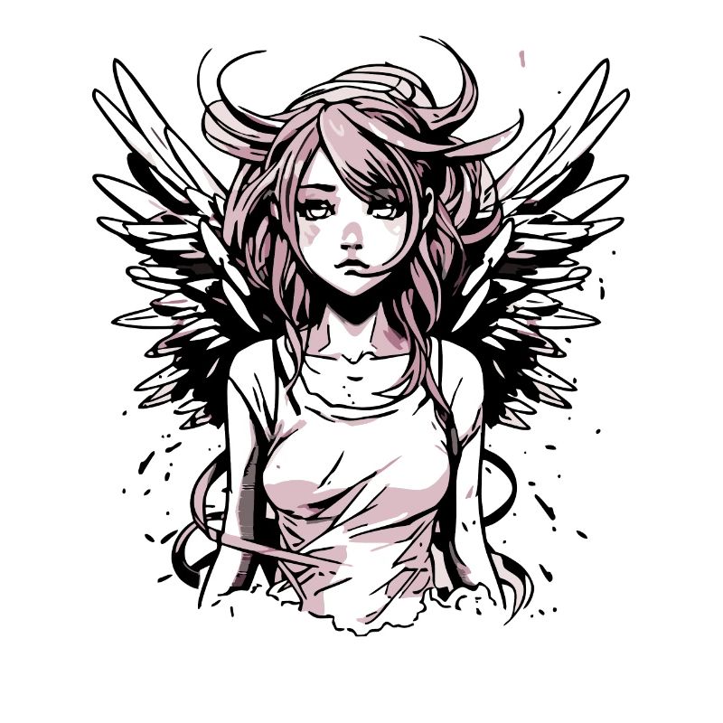 Fille ange moderne