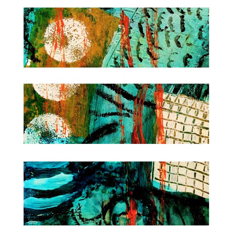 Abstrakte Landschaft mit leuchtenden Farben