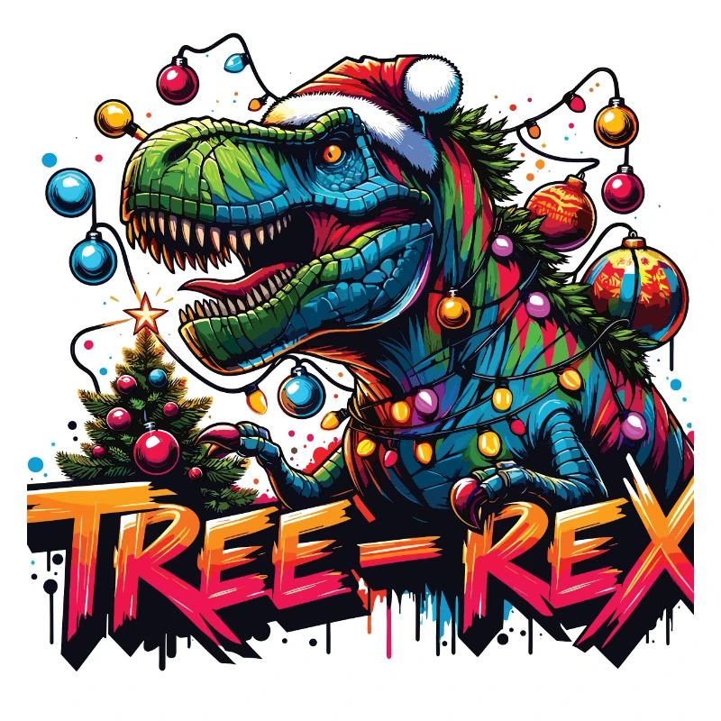 Tree Rex Decorated Dino Rocks Christmas