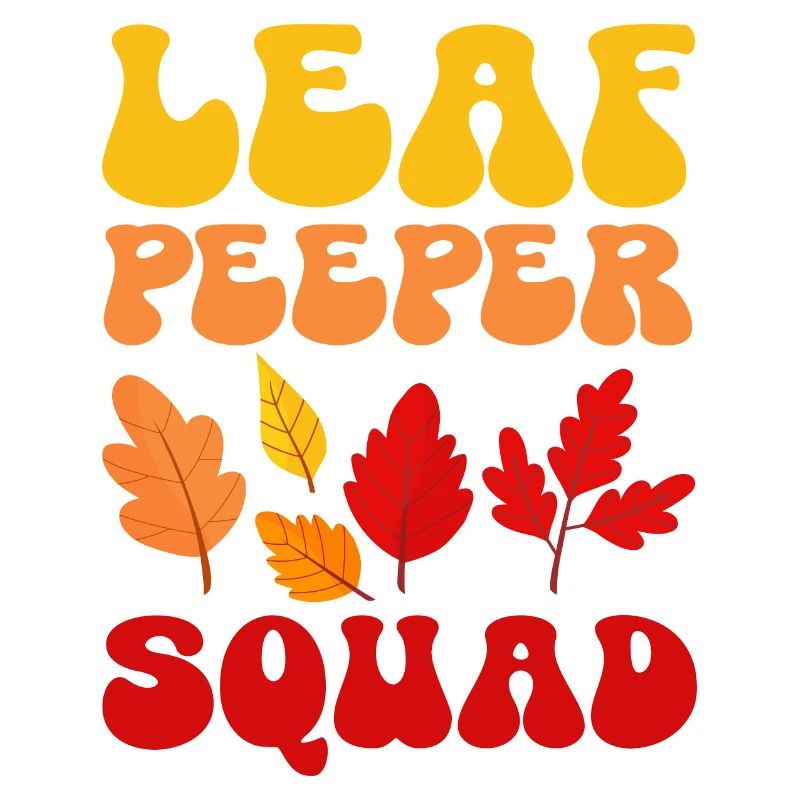 Leaf Peeper Squad Fall Season Leaf Collecting