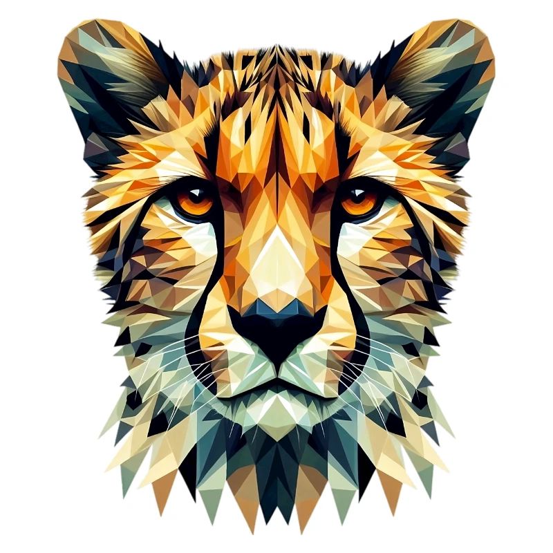 Guépard polygonal