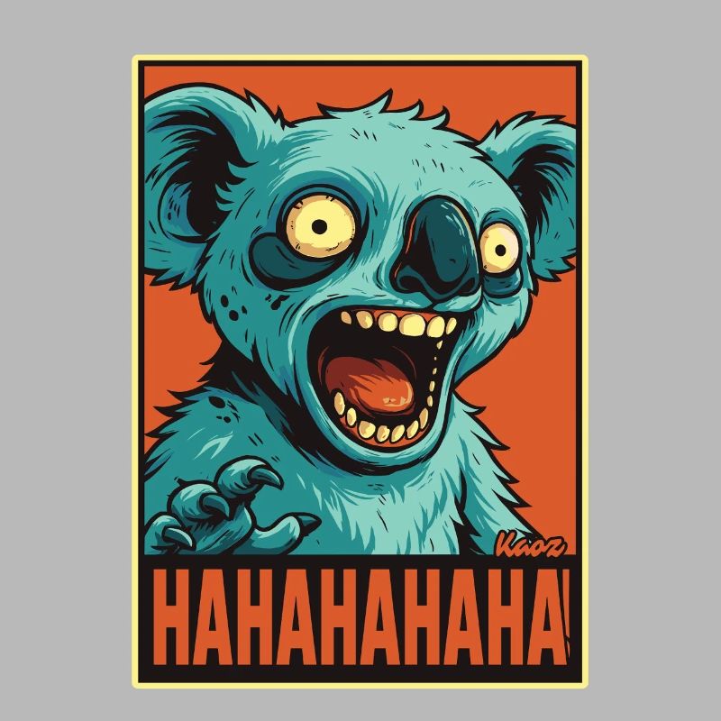 Screaming Laughing Comic Koala