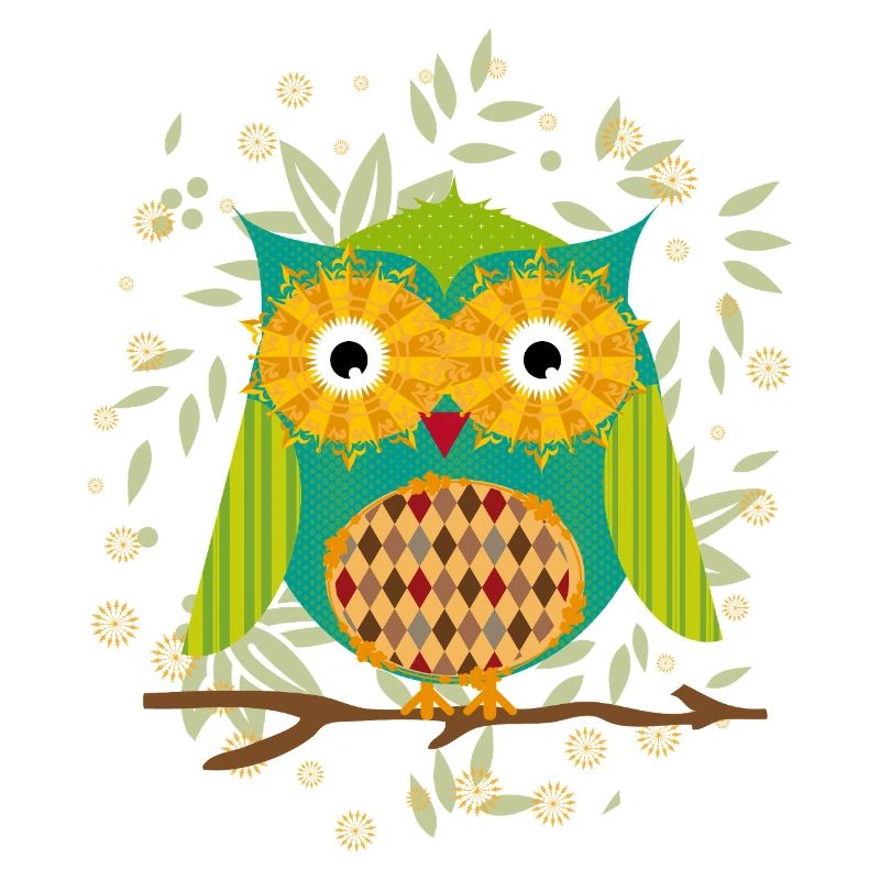 Hibou astucieusement conçu avec motif patchwork