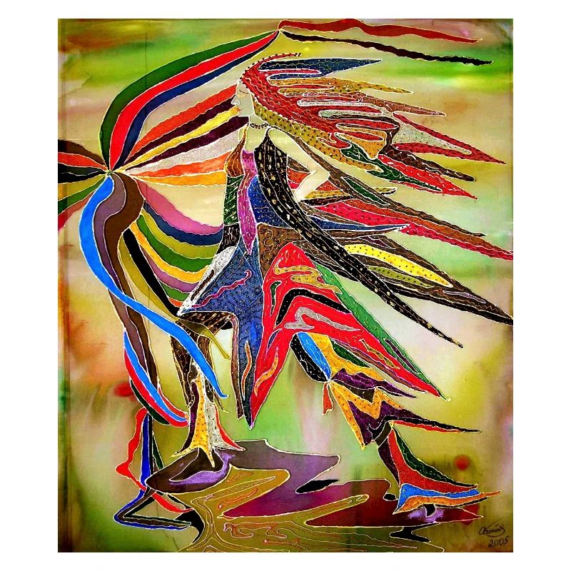 Aigle Coloré en Abstraction Vivid
