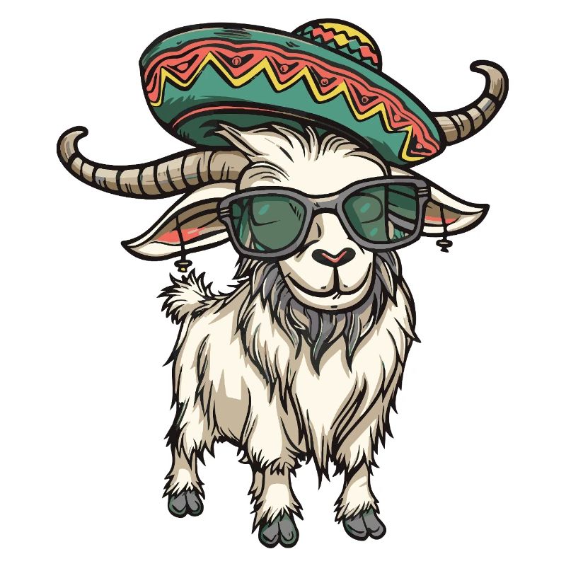 Sombrero comique comique de la chèvre de montagne
