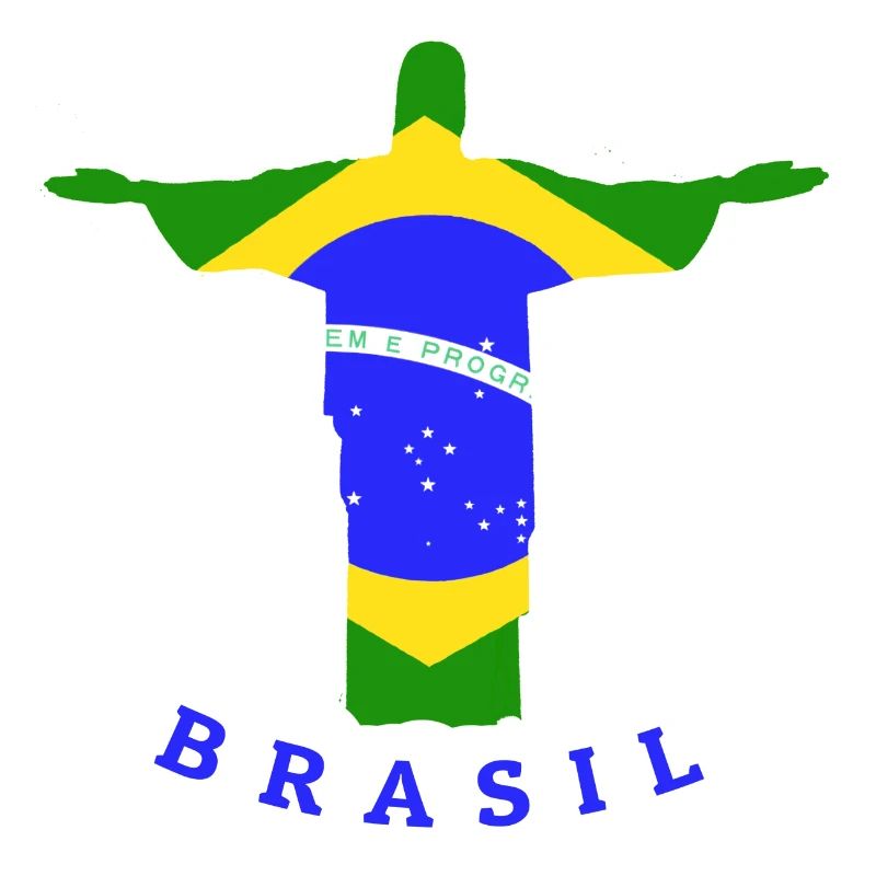 Statue de drapeau du Brésil