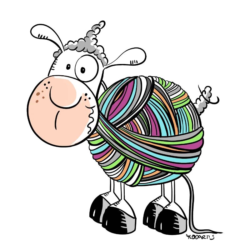 Coloured Sheep - Sheep - Comic - wool