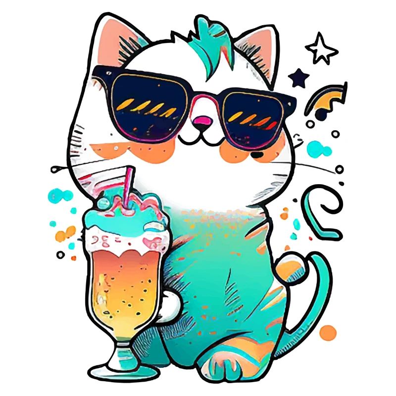 Le chat le plus cool de la plage
