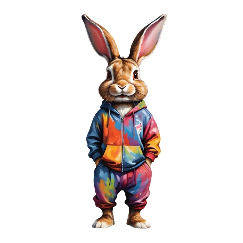 Lapin de Pâques coloré, mignon et mignon pour Pâques