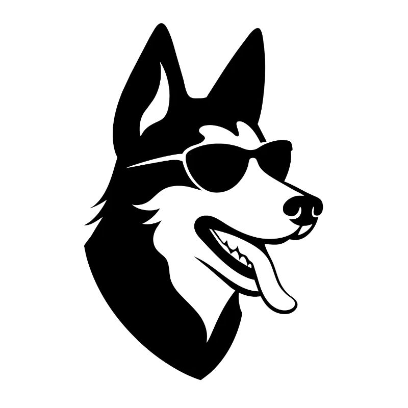 Schäferhund mit Sonnenbrille