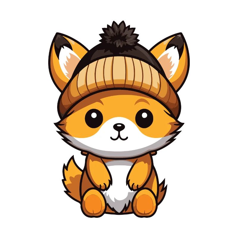 Fuchs Winter Comic Mütze