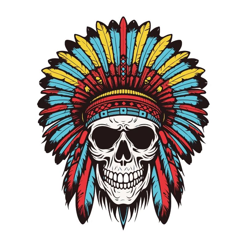 Apache Indianer Häuptling Totenkopf