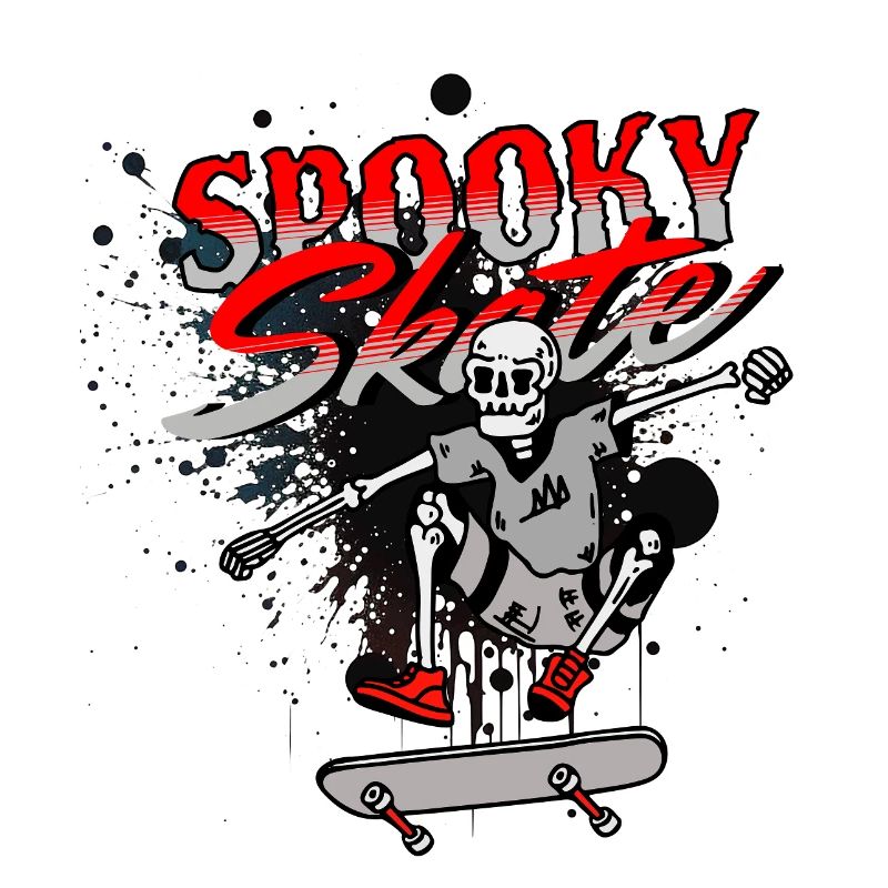 Skull Skateboard Graffiti Design
