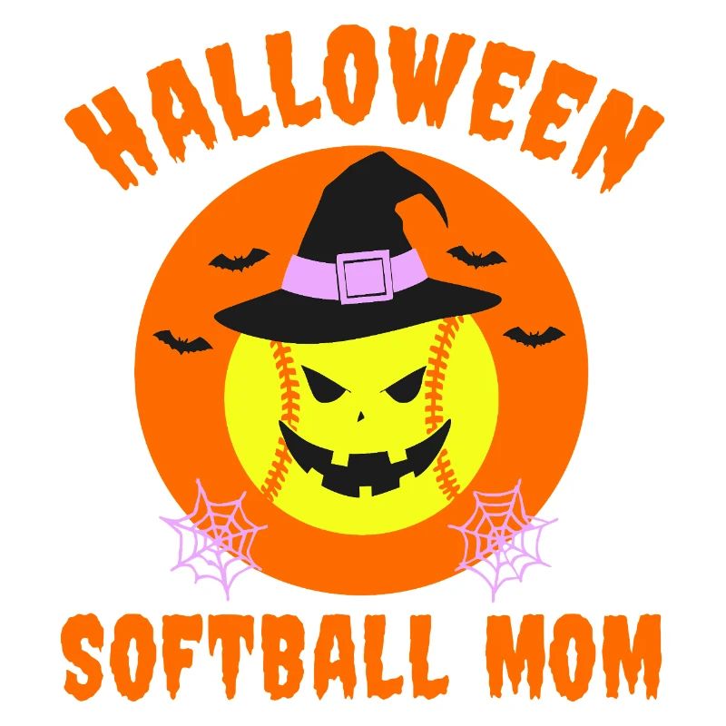 Conception de maman de softball d’Halloween