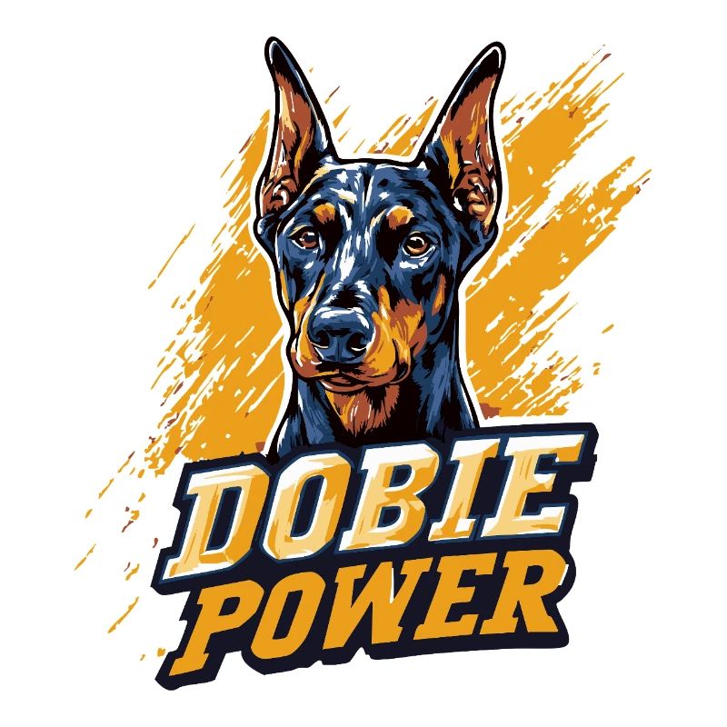 Dobermann Kopf Dobie Power