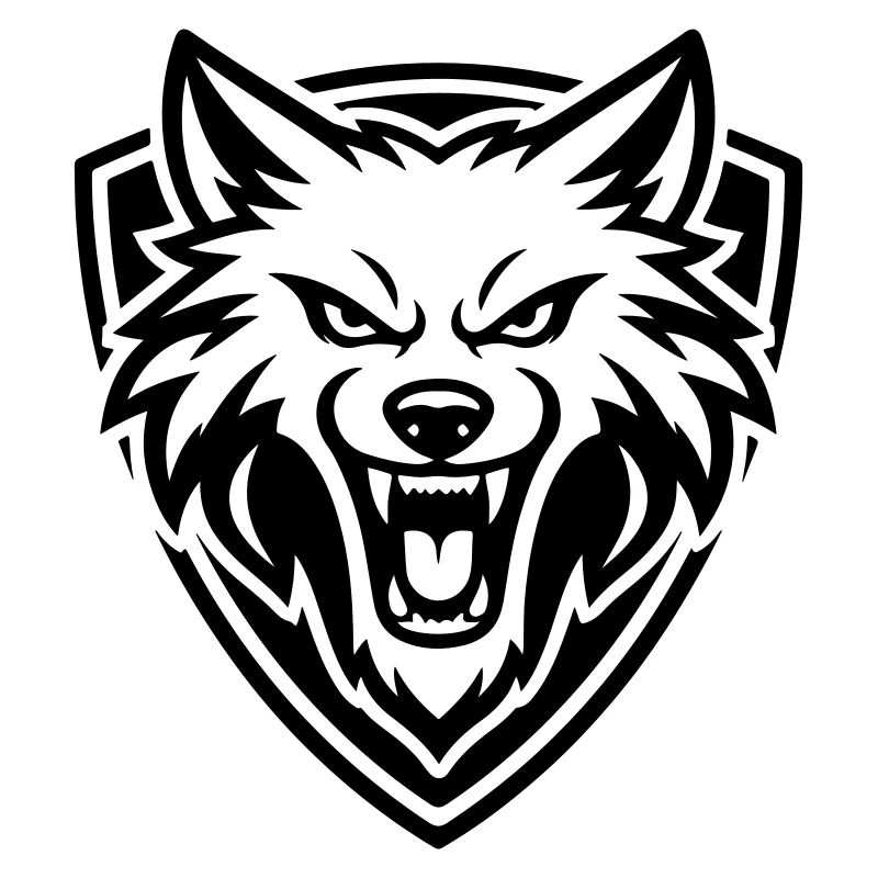 Wolf Kopf Wappen