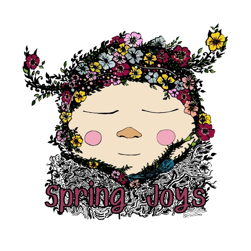 Spring Joy Gnome – Cozy Nature Illustration