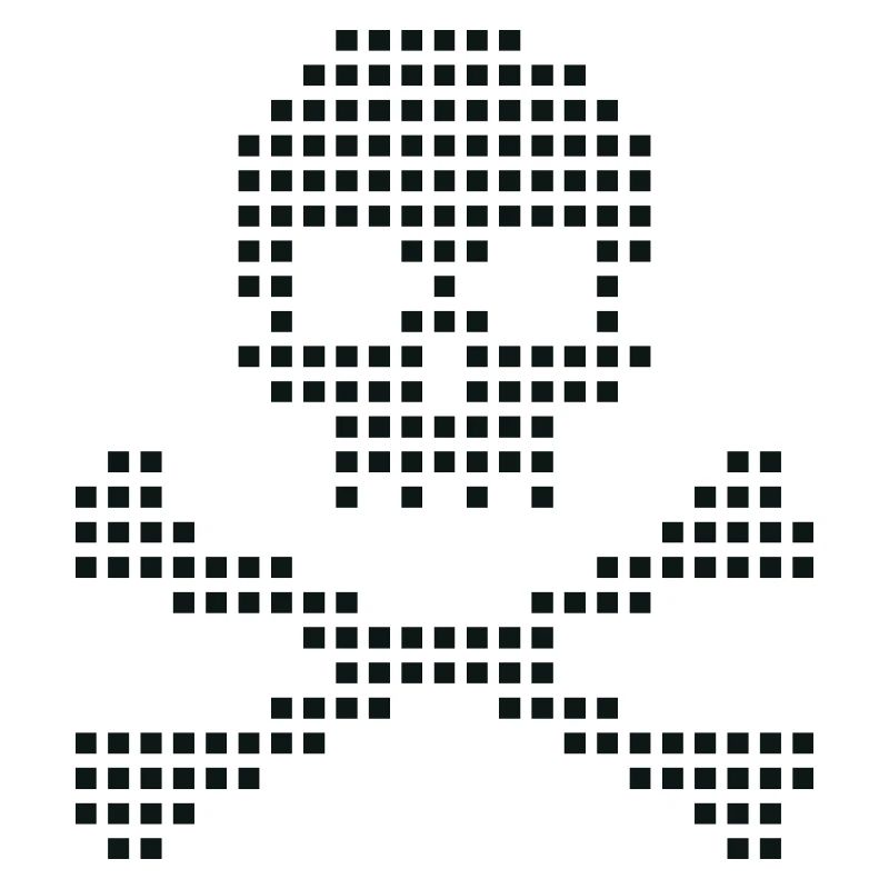 Pixel Skull Crossbones