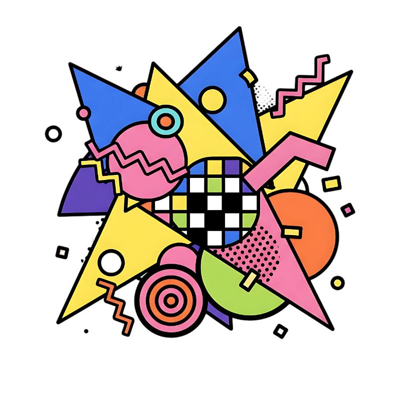 Abstract Geometric Pattern 90s Style