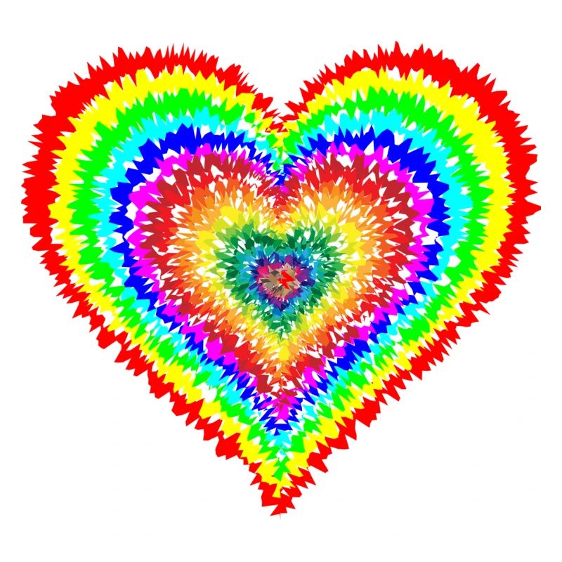 Regenbogen herz