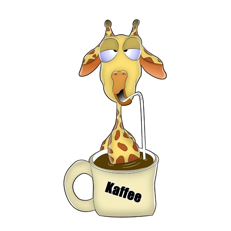 Giraffe im Kaffeepool