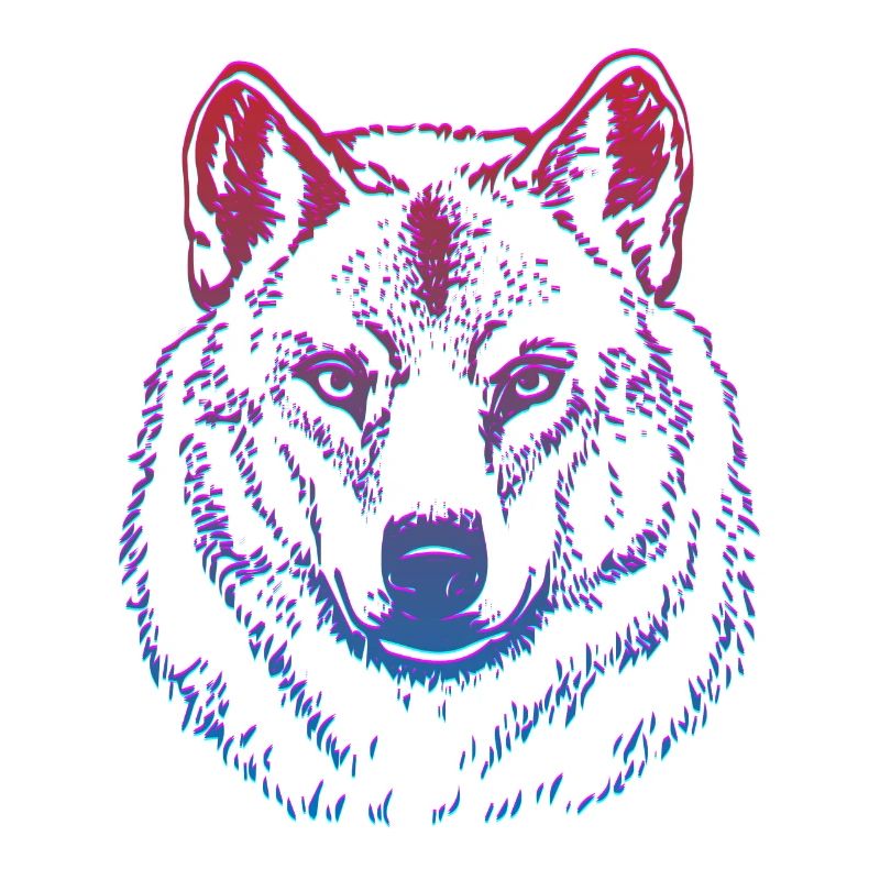 Wolf Kopf Graffiti