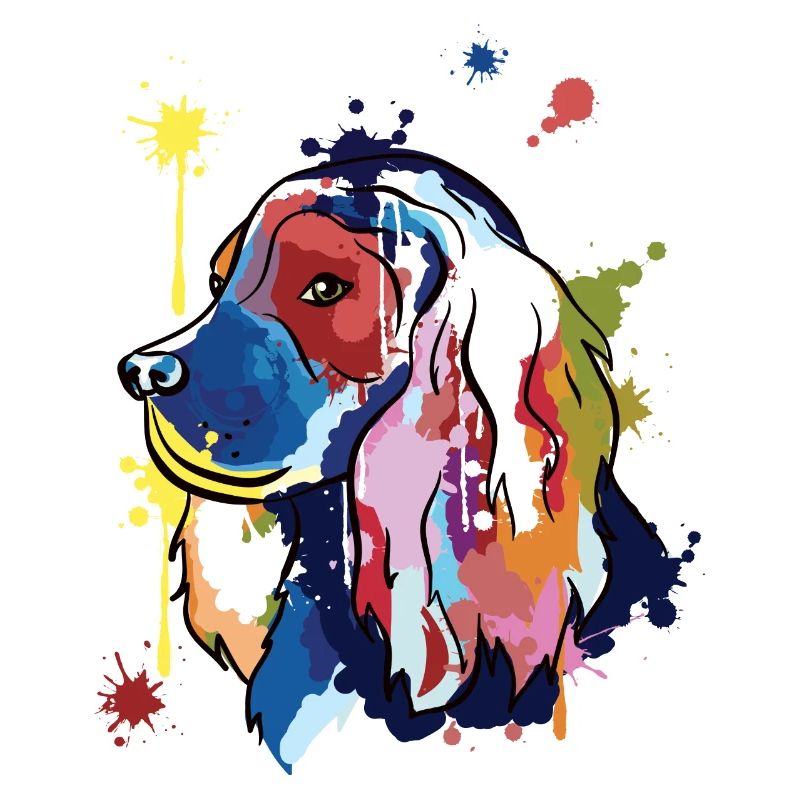 Cocker spaniel - illustration colorée