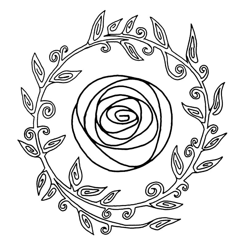 Fleur couronnée noire