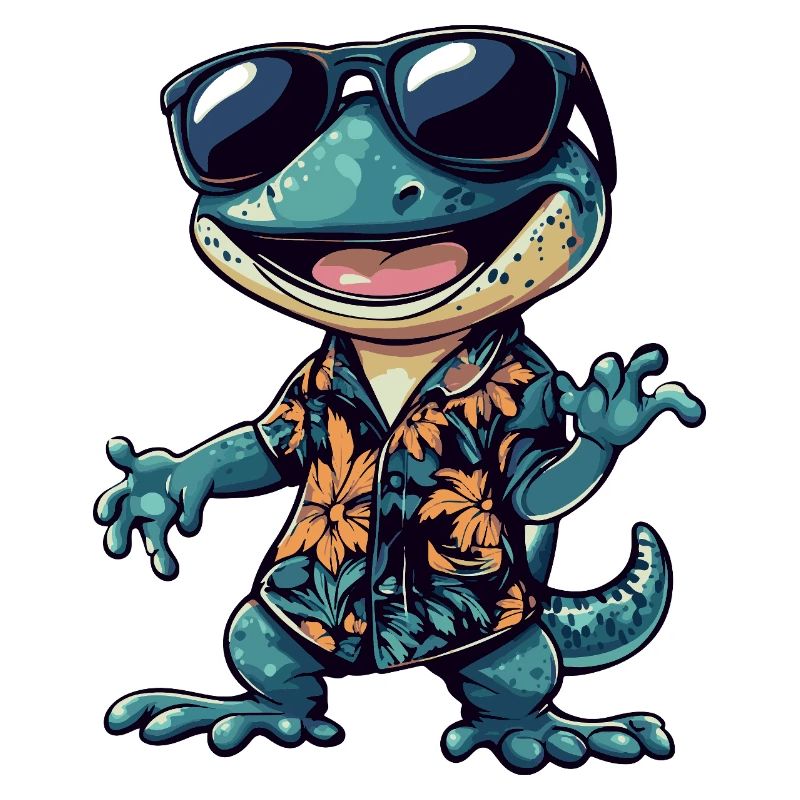 Lizard Comic Funny Summer