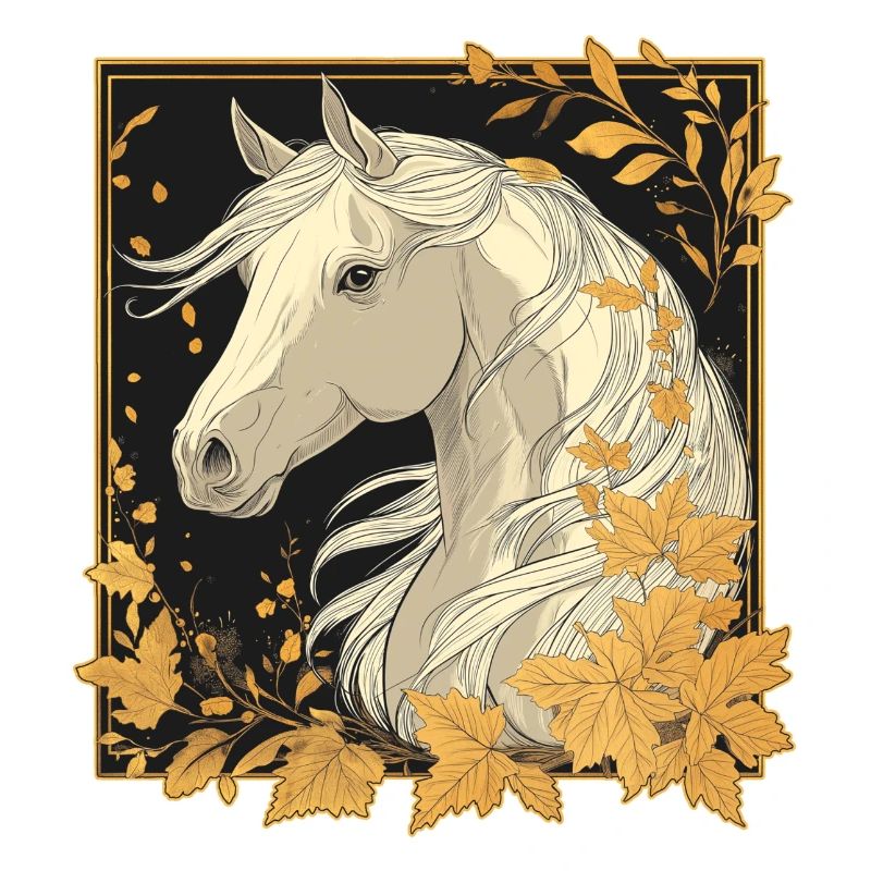 Pferd Herbst