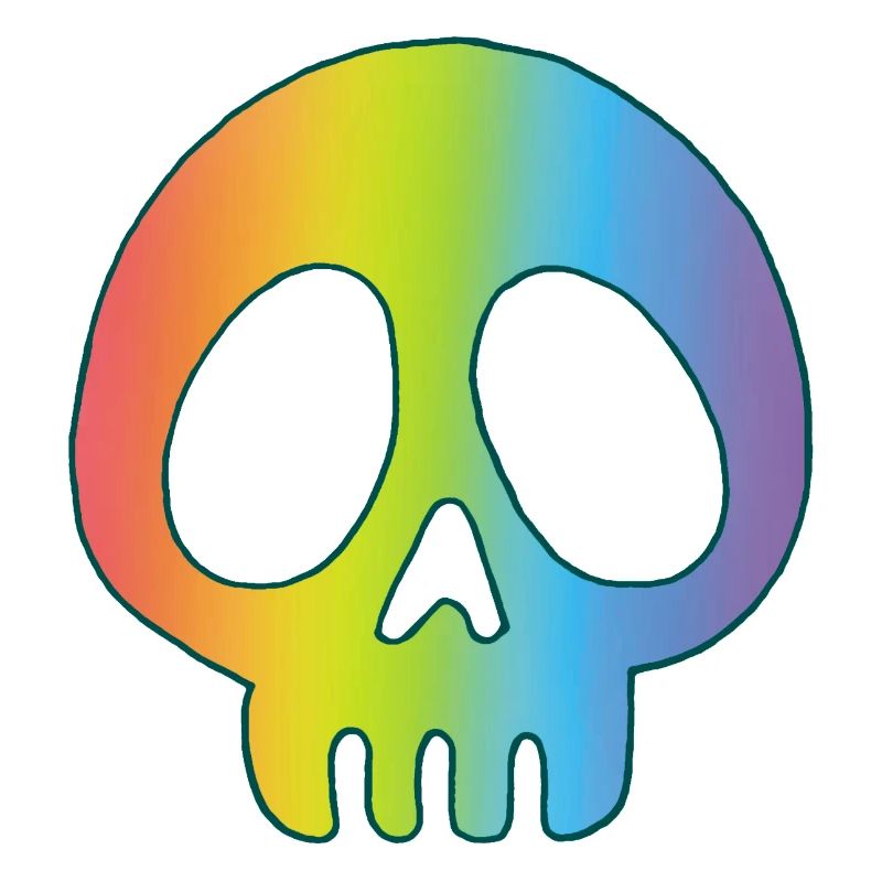 Multicolored skull