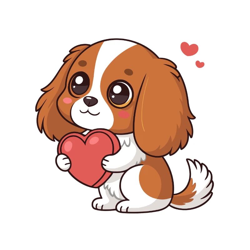 Chiot coeurs câlin cavalier