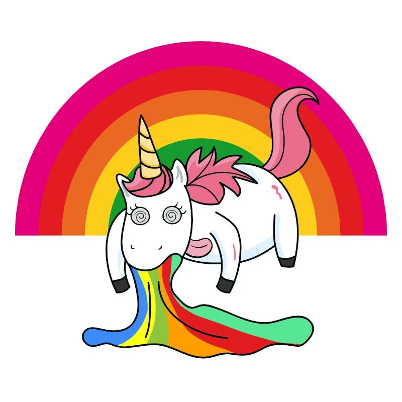 Kotzendes Einhorn Regenbogen