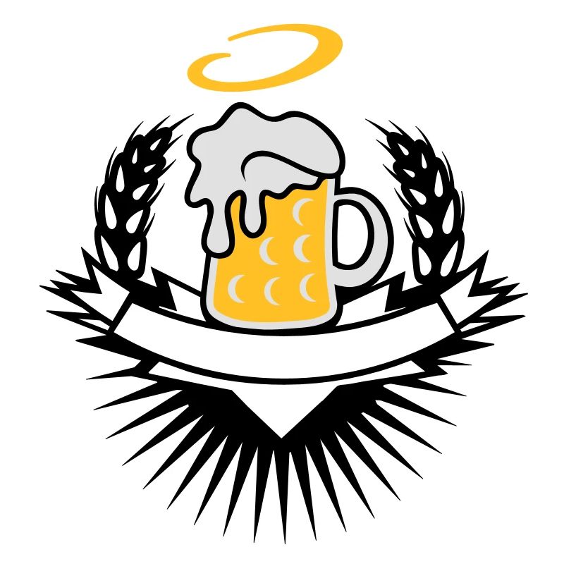 Une chope de bière comme un blason