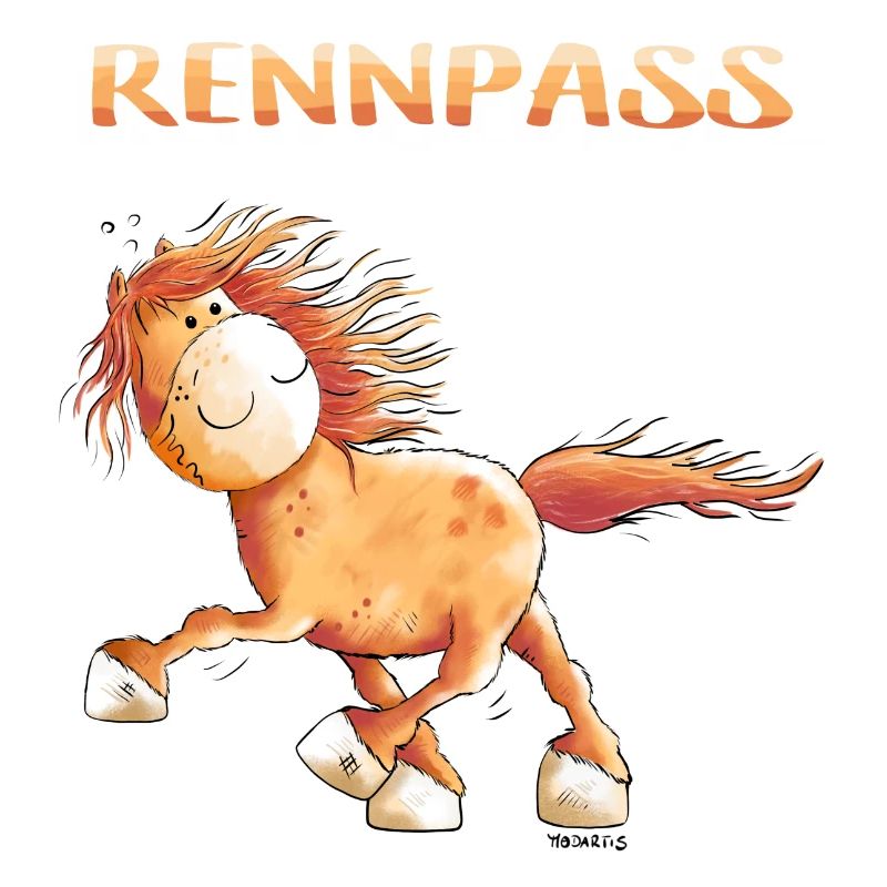 Rennpass Islandpferd - Comic - Fun