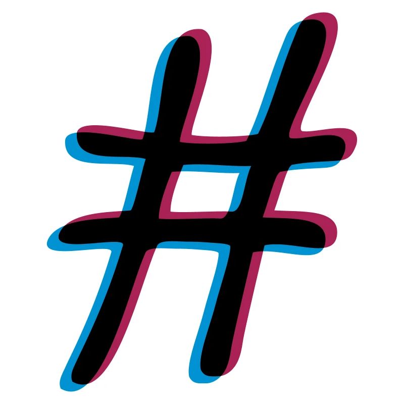 3D effect hashtag