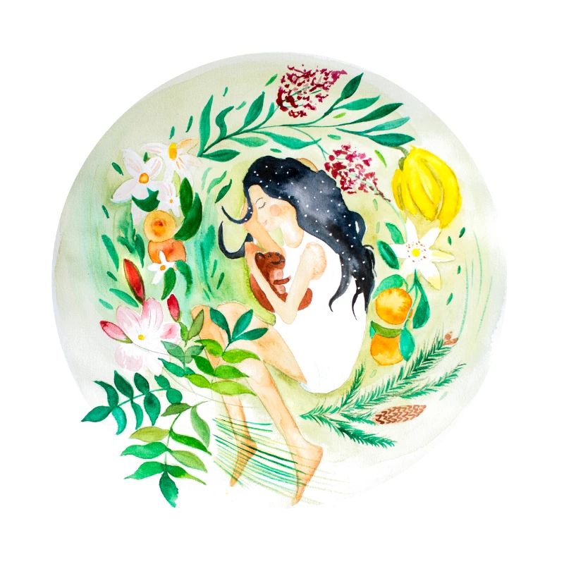 L’enfant intérieur. Dessin à l’aquarelle.
