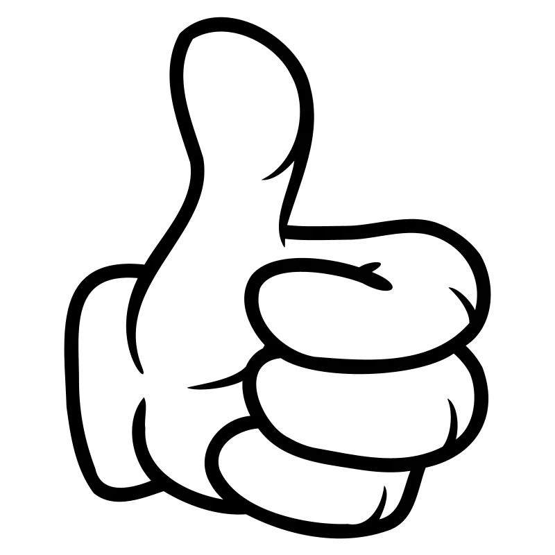 Pouce levé Main comique