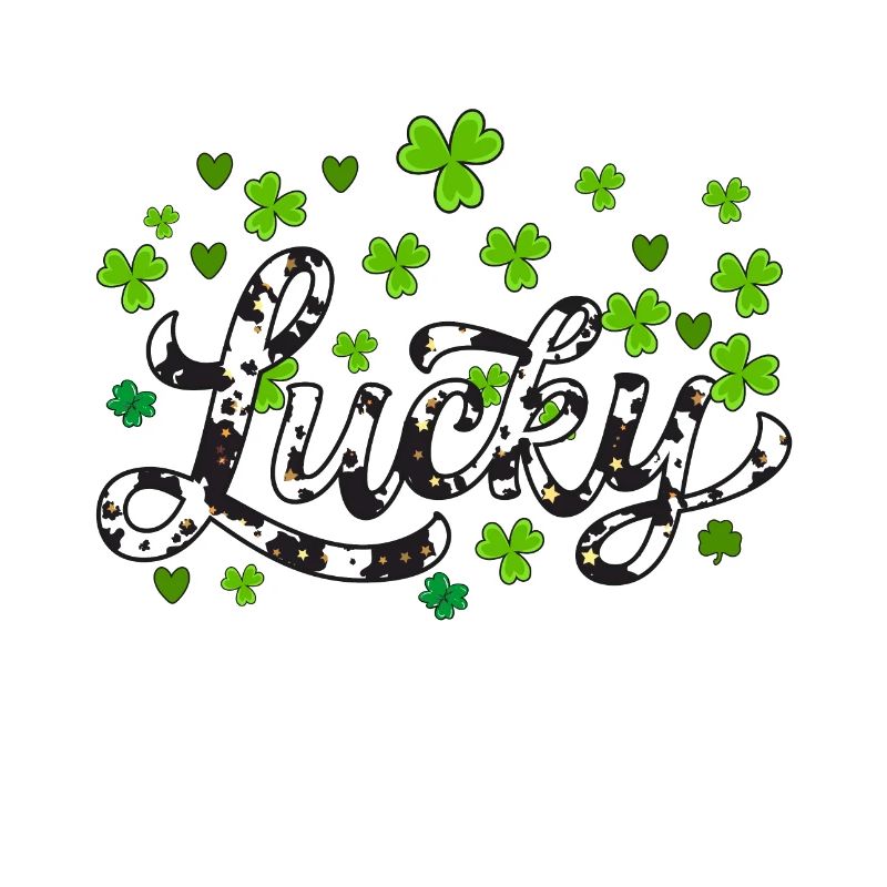 Lucky St Patricks Day, trèfle léopard