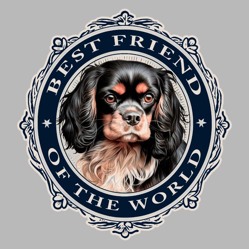 Bester Freund der Welt Cavalier Schwarz &; Hellbraun