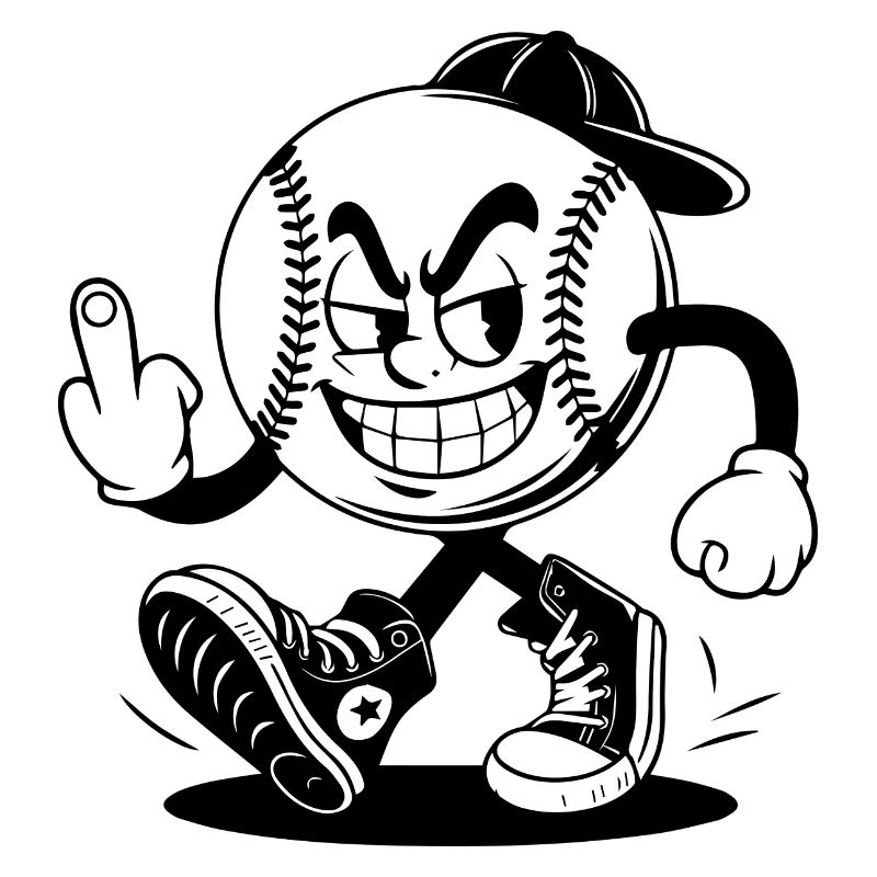baseball with a confident