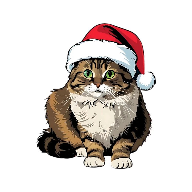Chat mignon Ragdoll en mode Noël