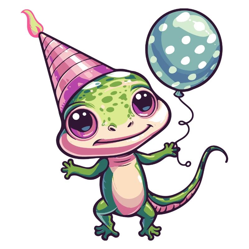 Echse Geburtstag Comic Niedlich