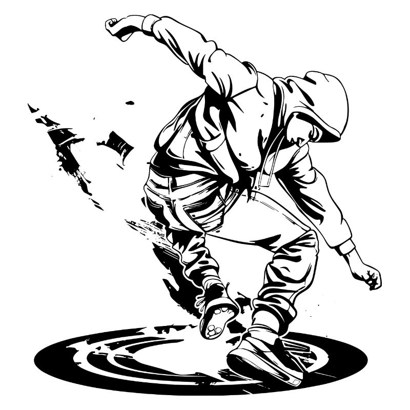 Dessin de breakdancer