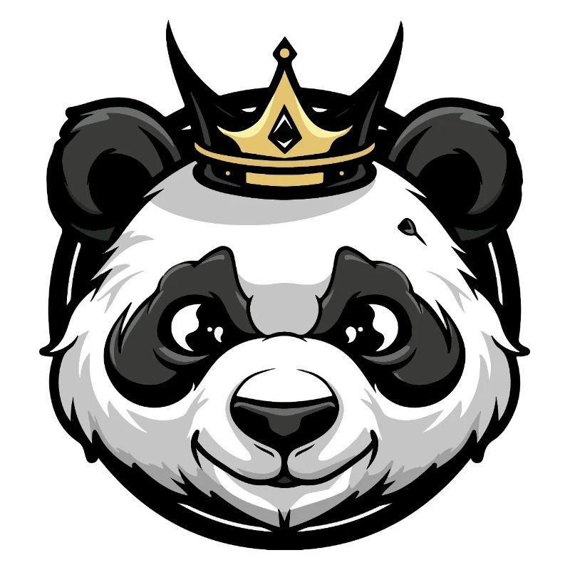 Panda Kopf Krone